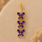 Violet Garden Dangle Belly Ring
