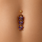Violet Garden Dangle Belly Ring