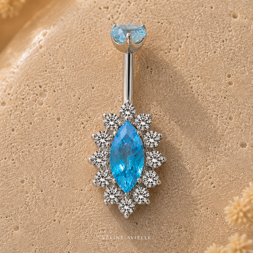Ocean Marquise Dangle Belly Ring
