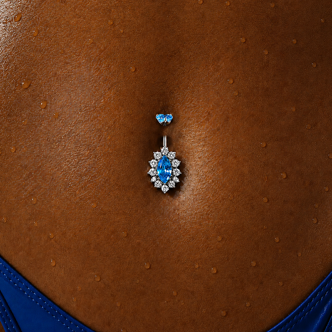 Ocean Marquise Dangle Belly Ring
