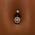 Golden Sun Bloom Belly Ring