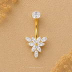 Golden Daisy Bloom Belly Ring