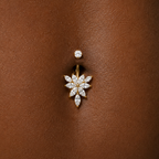 Golden Daisy Bloom Belly Ring
