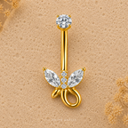 Golden Butterfly Loop Belly Ring