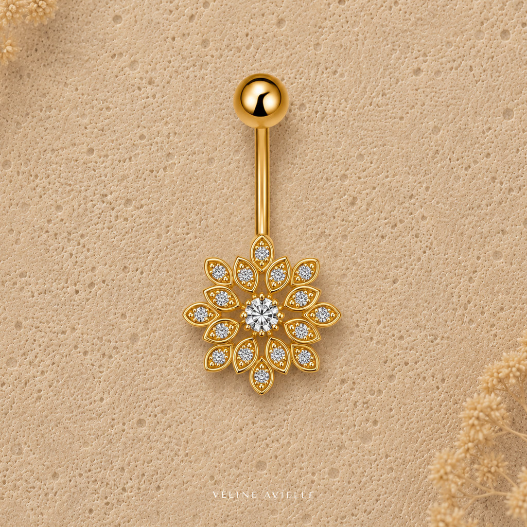 Golden Mandala Belly Ring
