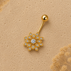 Golden Mandala Belly Ring