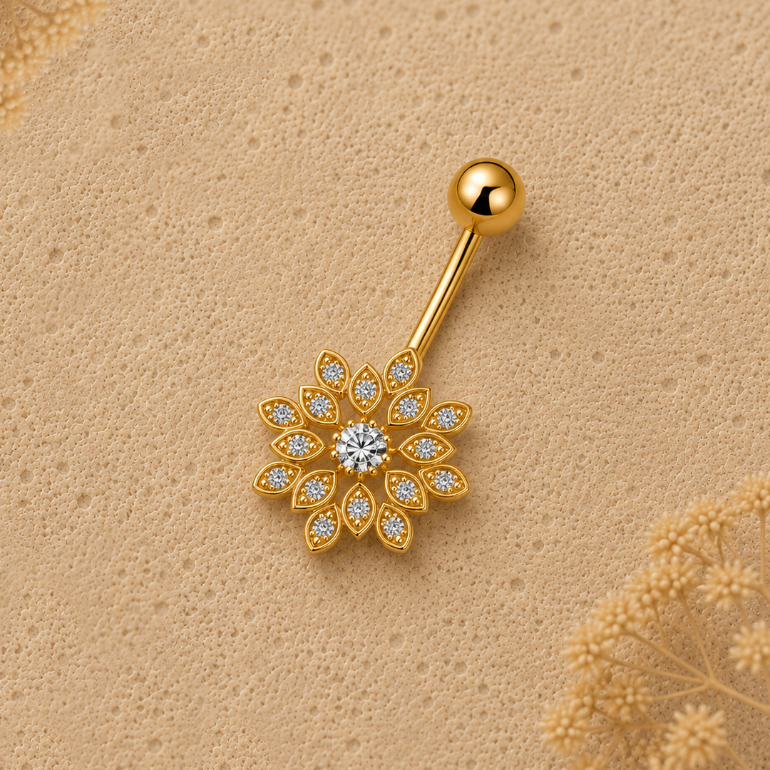 Golden Mandala Belly Ring