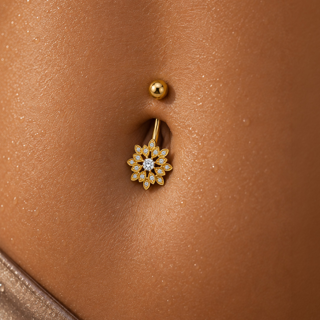 Golden Mandala Belly Ring